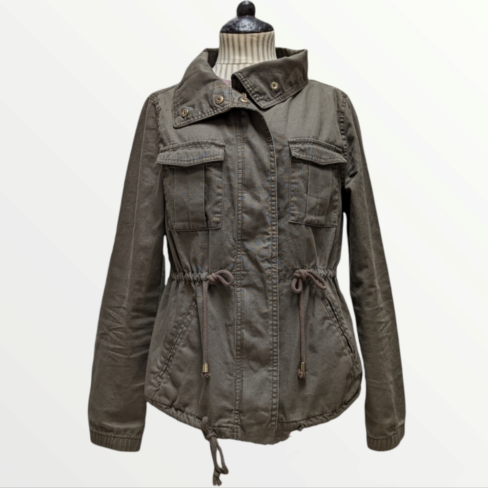 Olive Cargo Old Navy Khaki Green Jacket - Picture 3 of 16